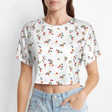 Lade das Bild in den Galerie-Viewer, Damen / Frauen Einzelbild-Design Basic T-Shirt Crop Top NT29 mit Ihrem Design Motiv Foto Text selbst gestalten und bedrucken
