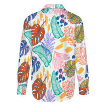 Lade das Bild in den Galerie-Viewer, Damen / Frauen Einzelbild-Design Langarm Hemd Langarm-Bluse SDS20079 mit Ihrem Design Motiv Foto Text selbst gestalten und bedrucken