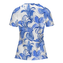 Lade das Bild in den Galerie-Viewer, Damen / Frauen Kurzarm Sommer T Shirt MLTW20337 mit fünf Knöpfen mit Foto Design Motiv Text selbst gestalten und bedrucken (Simple Design)