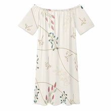Lade das Bild in den Galerie-Viewer, Damen / Frauen Off-Shoulder Kleid Schulterfreies Kurzkleid Sommerkleid Sommer lässige Mode sexy F9Q mit Foto Design Motiv Text selbst gestalten und bedrucken (Simple Design)