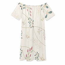 Lade das Bild in den Galerie-Viewer, Damen / Frauen Off-Shoulder Kleid Schulterfreies Kurzkleid Sommerkleid Sommer lässige Mode sexy F9Q mit Foto Design Motiv Text selbst gestalten und bedrucken (Simple Design)