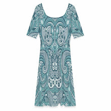 Lade das Bild in den Galerie-Viewer, Damen / Frauen Sommerrock A Linie Bedrucktes Kurzarm Kleid F25Q mit 1/2 Arm Stilvoll mit Foto Design Motiv Text selbst gestalten und bedrucken (Simple Design)