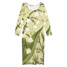 Lade das Bild in den Galerie-Viewer, Damen / Frauen lockeres Langarm Shirt Kleid ADQ mit Foto Design Motiv Text selbst gestalten und bedrucken (Simple Design)