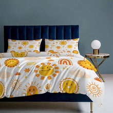 Lade das Bild in den Galerie-Viewer, Dicke Foto Bettwäsche 3 teilig (1 Bettbezug und 2 Kissenbezüge mit doppelseitigem Druck, alles individuell gestaltbar) mit Foto Design Motiv Text selbst gestalten und bedrucken