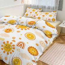 Lade das Bild in den Galerie-Viewer, Dicke Foto Bettwäsche 3 teilig (1 Bettbezug und 2 Kissenbezüge mit doppelseitigem Druck, alles individuell gestaltbar) mit Foto Design Motiv Text selbst gestalten und bedrucken