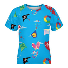 Lade das Bild in den Galerie-Viewer, Voll Druck Reiner Baumwolle Kinder T-Shirt ET mit Foto Design Motiv Text selbst gestalten und bedrucken