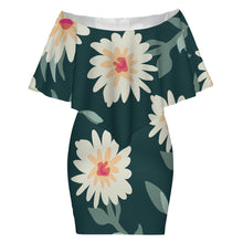 Lade das Bild in den Galerie-Viewer, Einzelbild-Design 2024 NEW Jerseykleid Schal-Kleid mit Rüschen MXLD017 mit Foto Design Motiv Text selbst gestalten und bedrucken (Simple Design)