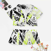 Lade das Bild in den Galerie-Viewer, Einzelbild-Design Damen Cheerleader Kostüm Uniform Bauchfrei 2 teilig mit Foto Design Motiv Text selbst gestalten und bedrucken