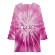 Lade das Bild in den Galerie-Viewer, Einzelbild-Design Damen Fashion Langarm Kleid Freizeitkleid mit Spleißen-Still F72Q mit Foto Design Motiv Text selbst gestalten und bedrucken