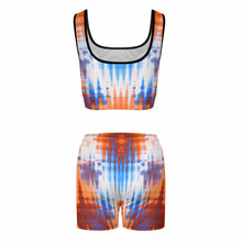 Lade das Bild in den Galerie-Viewer, Einzelbild-Design Damen Yoga Trainingsanzug Set 2-tlg mit Crop Top und Short YJ052 mit Foto Design Motiv Text selbst gestalten und bedrucken