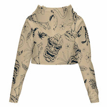 Lade das Bild in den Galerie-Viewer, Einzelbild-Design Damen / Frauen Hoodie Kapuzensweatshirt Kapuzenpullover Kurz MSYX327 mit Foto Design Motiv Text selbst gestalten und bedrucken (Simple Design)