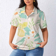 Lade das Bild in den Galerie-Viewer, Einzelbild-Design Damen / Frauen Kurzarm Poloshirt TEE Shirt B613 mit Foto Design Motiv Text selbst gestalten und bedrucken