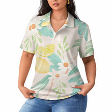 Lade das Bild in den Galerie-Viewer, Einzelbild-Design Damen / Frauen Kurzarm Poloshirt TEE Shirt B613 mit Foto Design Motiv Text selbst gestalten und bedrucken