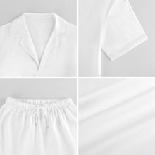 Lade das Bild in den Galerie-Viewer, Multi-Image-Design Damen / Frauen Kurze Schlafanzug Shorty Pyjama Set aus Seide mit Foto Design Motiv Text selbst gestalten und bedrucken
