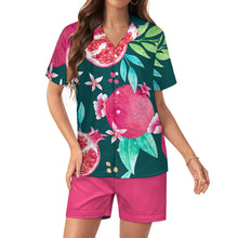 Lade das Bild in den Galerie-Viewer, Einzelbild-Design Damen / Frauen Kurze Schlafanzug Shorty Pyjama Set aus Seide mit Foto Design Motiv Text selbst gestalten und bedrucken
