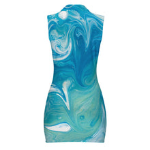 Lade das Bild in den Galerie-Viewer, Einzelbild-Design Damen / Frauen Polo Kleid Jerseykleid Ohne Arm mit Zip MSYX066 mit Foto Design Motiv Text selbst gestalten und bedrucken (Simple Design)