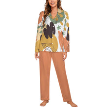 Lade das Bild in den Galerie-Viewer, Einzelbild-Design Damen / Frauen Schlafanzug Pyjama Set Langarm - Kragen Classic (2 tlg.) SDS062 mit Foto Design Motiv Text selbst gestalten und bedrucken