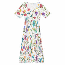 Lade das Bild in den Galerie-Viewer, Einzelbild-Design Damen / Frauen Sommer Maxikleid mit Blütenblattausschnitt F31Q mit Foto Design Motiv Text selbst gestalten und bedrucken (Simple Design)