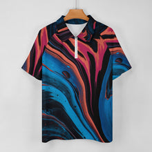 Lade das Bild in den Galerie-Viewer, Einzelbild-Design Herren / Männer Kurzarm Poloshirt T Shirt Sport mit Zipp LTPL20 mit Ihrem Design Foto Motiv Text selbst gestalten und bedrucken