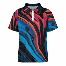 Lade das Bild in den Galerie-Viewer, Einzelbild-Design Herren / Männer Kurzarm Poloshirt T Shirt Sport mit Zipp LTPL20 mit Ihrem Design Foto Motiv Text selbst gestalten und bedrucken