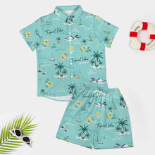 Lade das Bild in den Galerie-Viewer, Einzelbild-Design Herren / Männer Kurzarmhemd Set Kurzarm und Shorts B339D1P mit Foto Design Motiv Text selbst gestalten und bedrucken