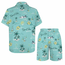 Lade das Bild in den Galerie-Viewer, Einzelbild-Design Herren / Männer Kurzarmhemd Set Kurzarm und Shorts B339D1P mit Foto Design Motiv Text selbst gestalten und bedrucken