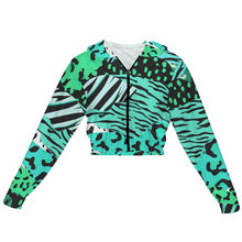 Lade das Bild in den Galerie-Viewer, Einzelbild-Design Kapuzenjacke Kapuzensweatshirt Crop Top mit Kordelzug MSYX94 mit Foto Design Motiv Text selbst gestalten und bedrucken (Simple Design)