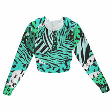 Lade das Bild in den Galerie-Viewer, Einzelbild-Design Kapuzenjacke Kapuzensweatshirt Crop Top mit Kordelzug MSYX94 mit Foto Design Motiv Text selbst gestalten und bedrucken (Simple Design)