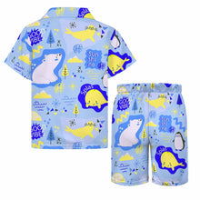 Lade das Bild in den Galerie-Viewer, Einzelbild-Design Kinder Jungen Kurzärmeliges Shirt & Shorts Strand Set (2-tlg) A27TZ mit Foto Design Motiv Text selbst gestalten und bedrucken