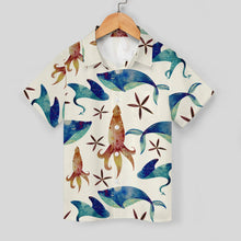 Lade das Bild in den Galerie-Viewer, Einzelbild-Design Kinder Jungen Kurzarmhemd Kurzärmeliges Hemd 225 mit Foto Design Motiv Text selbst gestalten und bedrucken