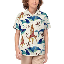 Lade das Bild in den Galerie-Viewer, Einzelbild-Design Kinder Jungen Kurzarmhemd Kurzärmeliges Hemd 225 mit Foto Design Motiv Text selbst gestalten und bedrucken