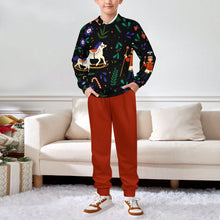 Lade das Bild in den Galerie-Viewer, Einzelbild-Design Kinder Mädchen / Jungen Kapuzenpullover Jogginganzug Trainingsanzug 2-tlg Kapuzenshirt und Sweathose im Set mit Foto Design Motiv Text selbst gestalten und bedrucken