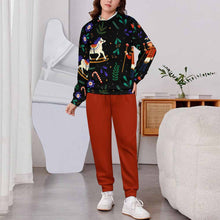 Lade das Bild in den Galerie-Viewer, Einzelbild-Design Kinder Mädchen / Jungen Kapuzenpullover Jogginganzug Trainingsanzug 2-tlg Kapuzenshirt und Sweathose im Set mit Foto Design Motiv Text selbst gestalten und bedrucken