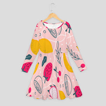 Lade das Bild in den Galerie-Viewer, Einzelbild-Design Mädchen Langarm Kleid CRQ mit Foto Design Motiv Text selbst gestalten und bedrucken