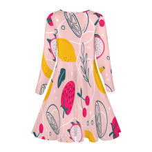 Lade das Bild in den Galerie-Viewer, Einzelbild-Design Mädchen Langarm Kleid CRQ mit Foto Design Motiv Text selbst gestalten und bedrucken