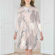 Lade das Bild in den Galerie-Viewer, Einzelbild-Design Mädchen Langarm Kleid Jerseykleid A-Linien-Kleid F6Q mit Foto Design Motiv Text selbst gestalten und bedrucken