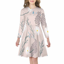 Lade das Bild in den Galerie-Viewer, Einzelbild-Design Mädchen Langarm Kleid Jerseykleid A-Linien-Kleid F6Q mit Foto Design Motiv Text selbst gestalten und bedrucken