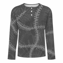 Lade das Bild in den Galerie-Viewer, Einzelbild-Design Männer Henleyshirt Langarm Shirt Rundhalsshirt mit Knopfleiste A37L mit Foto Design Motiv Text selbst gestalten und bedrucken