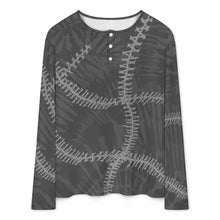 Lade das Bild in den Galerie-Viewer, Einzelbild-Design Männer Henleyshirt Langarm Shirt Rundhalsshirt mit Knopfleiste A37L mit Foto Design Motiv Text selbst gestalten und bedrucken