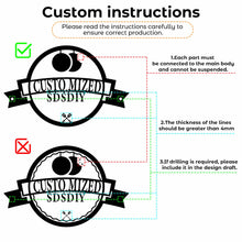 Lade das Bild in den Galerie-Viewer, Hohleisendeko (schwarz) selbst gestalten und bedrucken