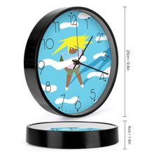 Lade das Bild in den Galerie-Viewer, Fashion Wanduhr ohne Tickgeräusche im modern Stil mit Lautlosem Uhrwerk - Große Wand Uhr 25 cm für Büro Küche Schlafzimmer Wohnzimmer Klassenzimmer mit Fotos Muster Text Logo selbst gestalten und bedrucken