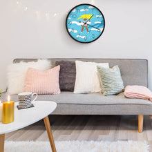 Lade das Bild in den Galerie-Viewer, Fashion Wanduhr ohne Tickgeräusche im modern Stil mit Lautlosem Uhrwerk - Große Wand Uhr 25 cm für Büro Küche Schlafzimmer Wohnzimmer Klassenzimmer mit Fotos Muster Text Logo selbst gestalten und bedrucken