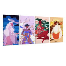 Lade das Bild in den Galerie-Viewer, Multi-Image-Design Druck Vertikale Version 2:3 hängende Poster 4 Panel / Wandbilder 4-teilig / Leinwand Malerei mit Foto selbst gestalten und bedrucken