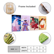 Lade das Bild in den Galerie-Viewer, Multi-Image-Design Druck Vertikale Version 2:3 hängende Poster 4 Panel / Wandbilder 4-teilig / Leinwand Malerei mit Foto selbst gestalten und bedrucken