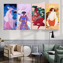 Lade das Bild in den Galerie-Viewer, Multi-Image-Design Druck Vertikale Version 2:3 hängende Poster 4 Panel / Wandbilder 4-teilig / Leinwand Malerei mit Foto selbst gestalten und bedrucken