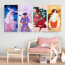 Lade das Bild in den Galerie-Viewer, Multi-Image-Design Druck Vertikale Version 2:3 hängende Poster 4 Panel / Wandbilder 4-teilig / Leinwand Malerei mit Foto selbst gestalten und bedrucken