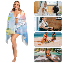 Lade das Bild in den Galerie-Viewer, Große Größe Strandtuch Saunatuch Leichtes Badetuch 160*80cm mit Foto Design Motiv Text selbst gestalten und bedrucken