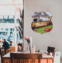 Lade das Bild in den Galerie-Viewer, Halloween Dekoration Metallschild Blechschilder Deko Schild mit Spruch Wand- und Türdeko mit Foto Design Motiv Text selbst gestalten und bedrucken