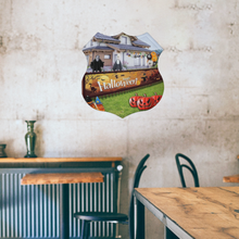 Lade das Bild in den Galerie-Viewer, Halloween Dekoration Metallschild Blechschilder Deko Schild mit Spruch Wand- und Türdeko mit Foto Design Motiv Text selbst gestalten und bedrucken