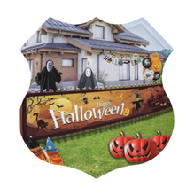 Lade das Bild in den Galerie-Viewer, Halloween Dekoration Metallschild Blechschilder Deko Schild mit Spruch Wand- und Türdeko mit Foto Design Motiv Text selbst gestalten und bedrucken
